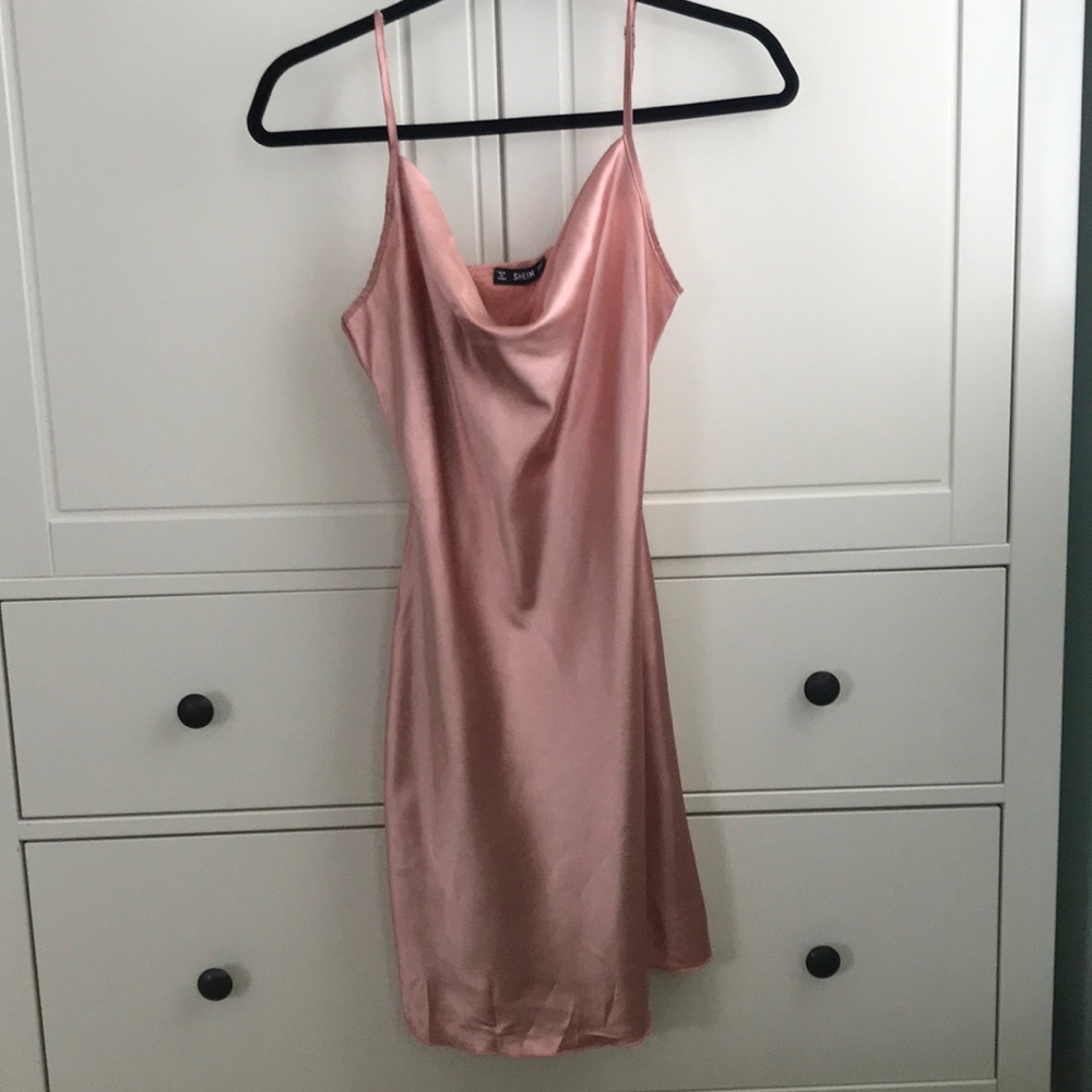 Pink Mini Satin Dress!